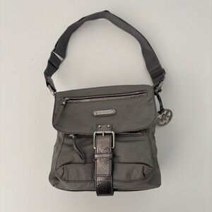 Michael Kors Gray/ Metallic Crossbody Adjustable Strap Bag
